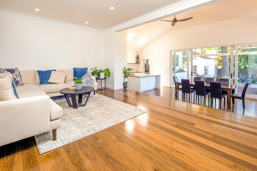 Brendan from Instyle Timber Flooring sanding a timber floor in Perth