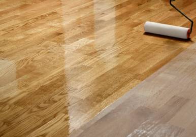 Timber floor polishing and recoating in Perth living room
